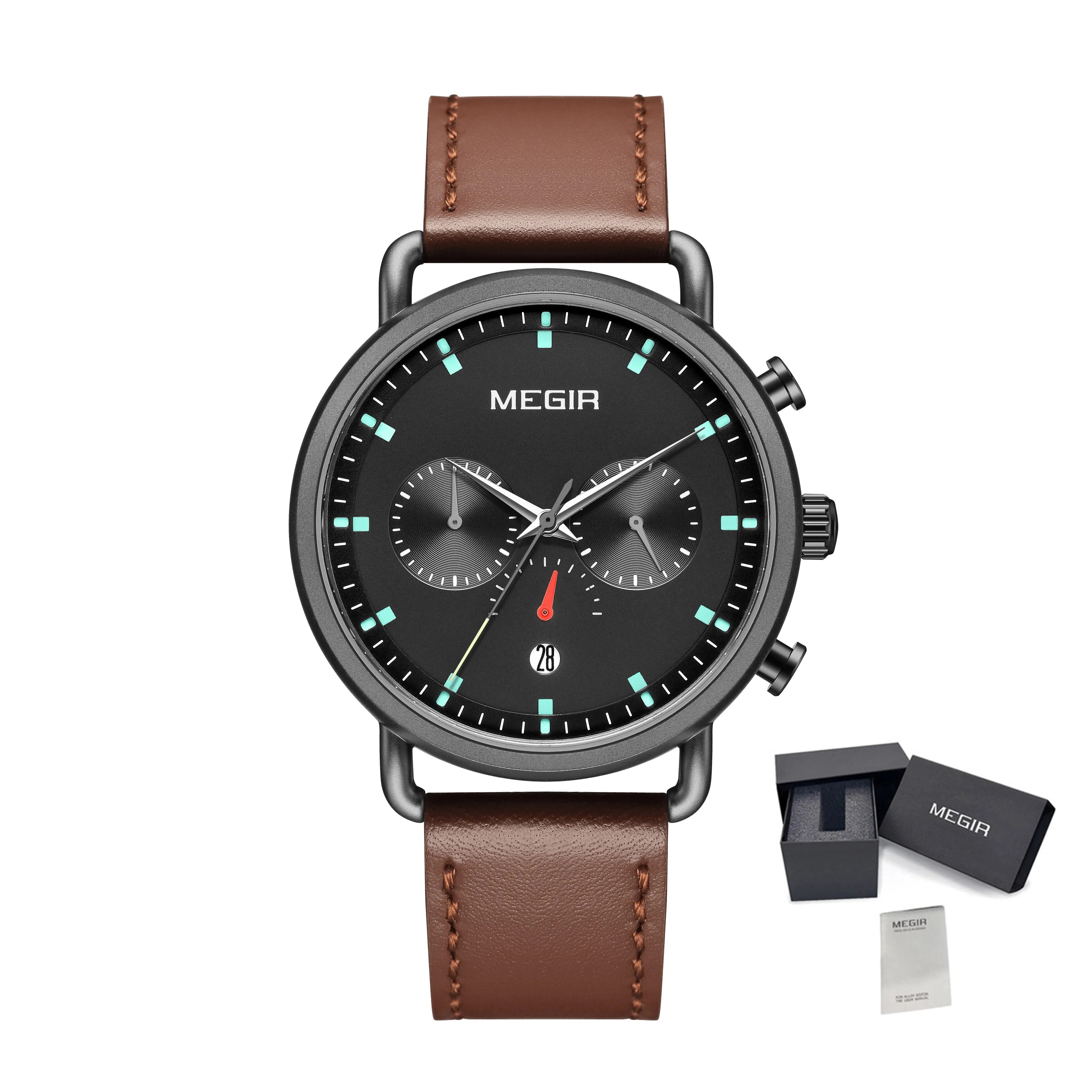 MEGIR Men Watch Top Brand Fashion Casual Quartz Watches Waterproof Date Man Sports Military Wristwatch Clock Relogio Masculino
