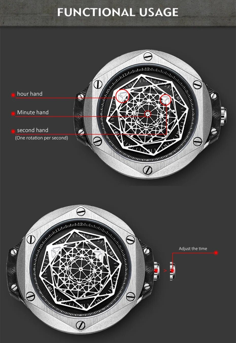 RUIMAS Men's Watches Fashion Sport Quartz Watch for Men Reloj Hombre Leather Belt Wrist Watch Waterproof Casual Clock 533