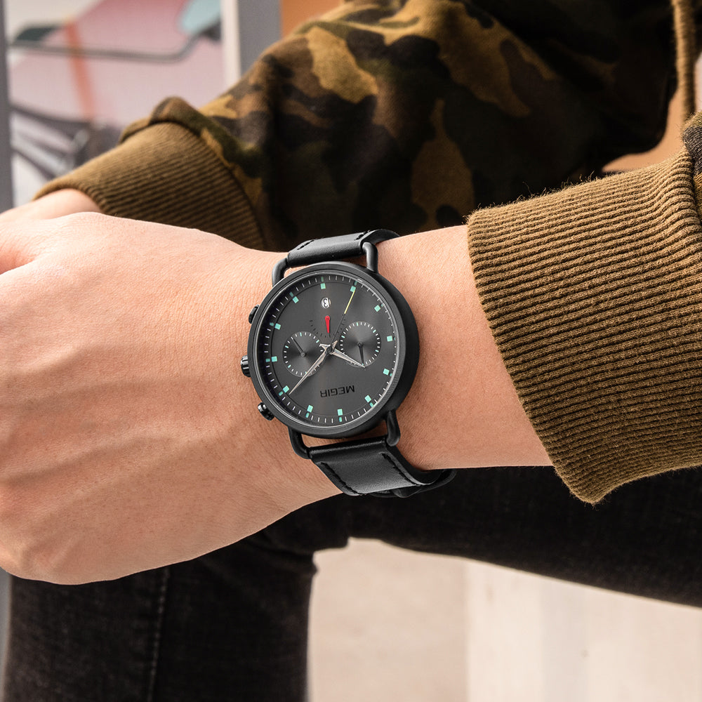 MEGIR Men Watch Top Brand Fashion Casual Quartz Watches Waterproof Date Man Sports Military Wristwatch Clock Relogio Masculino