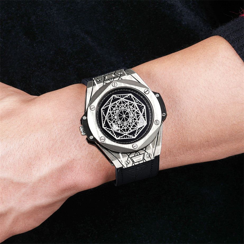 RUIMAS Men's Watches Fashion Sport Quartz Watch for Men Reloj Hombre Leather Belt Wrist Watch Waterproof Casual Clock 533