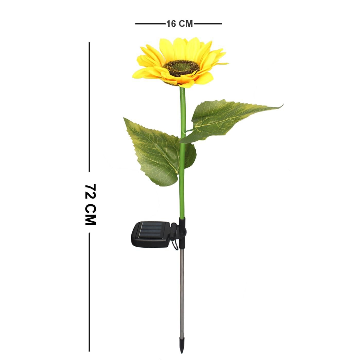 LED Solar Sunflower Light for Home Decorative Waterproof (Pack of 1)