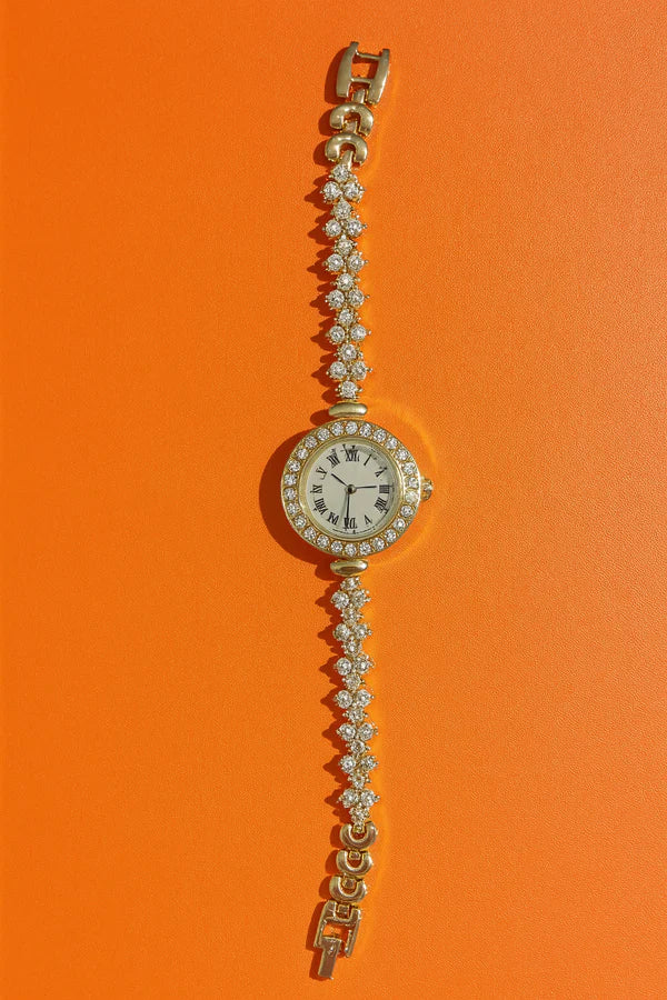 Luxury Women's Gift Set with Black Quilted Clutch, Mini Wallet & Gold Bracelet Watch | Elegant Fashion Combo for Girls & Ladies – Ideal for Birthdays, Anniversaries & Festive Gifting